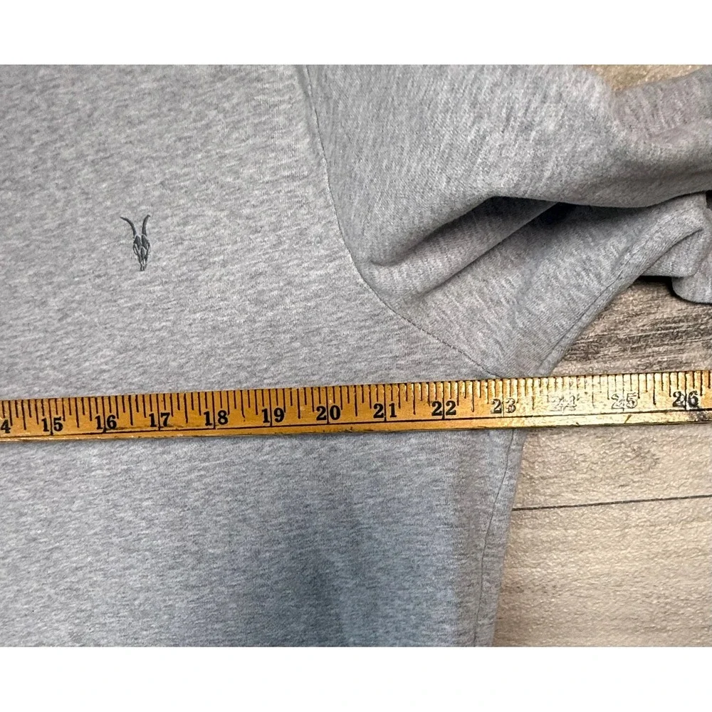 AllSaints Raven Gray Crewneck Sweatshirt Medium